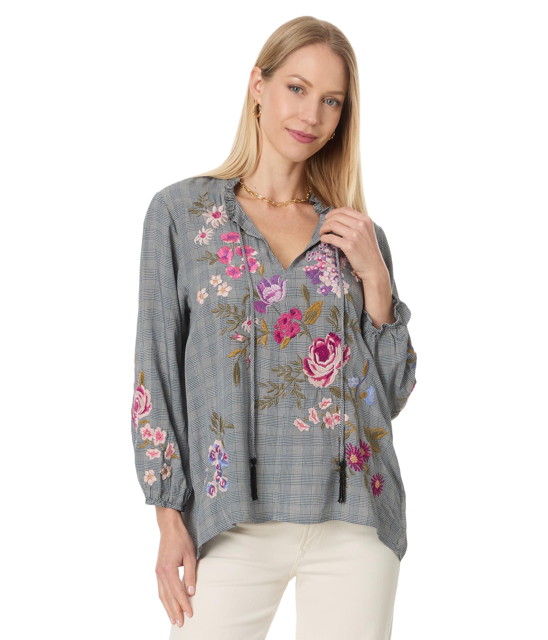 

Блуза Johnny Was Field Blouse - Georgiana, цвет Cass Plaid