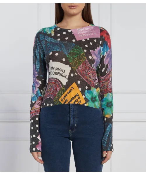 

Блуза Cropped fit Desigual, мультиколор