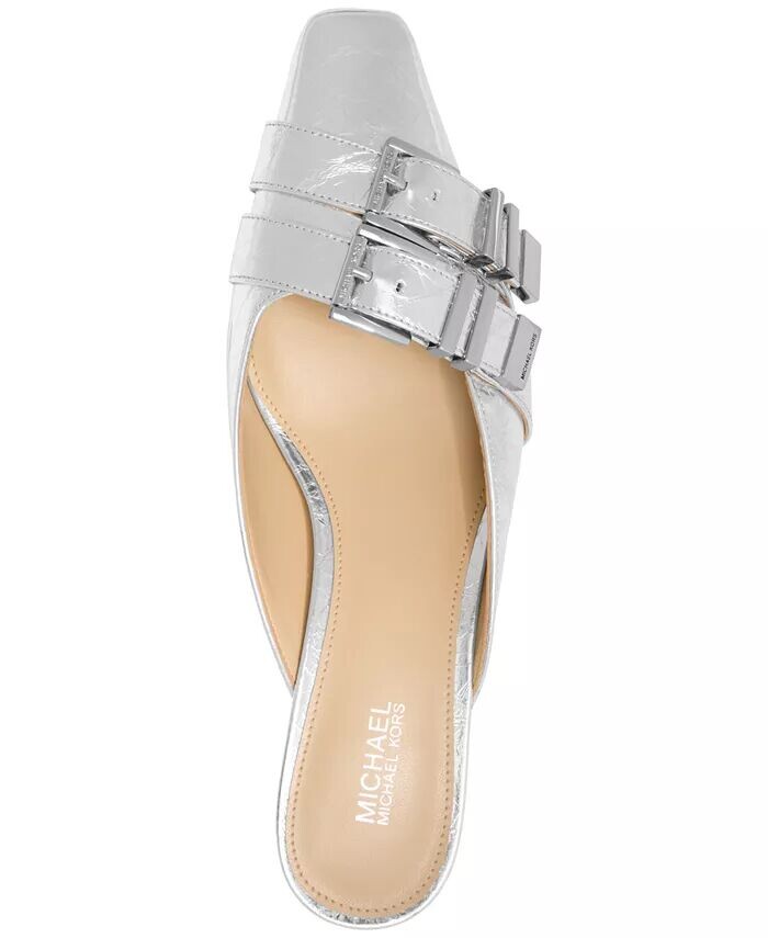 Женские туфли-лодочки Darrington Kitten Mule Michael Kors, серебряный — фото 4