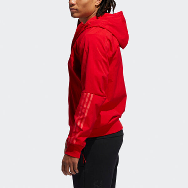 Куртка adidas CNY TT Casual Sports Hooded Jacket Red, красный — фото 4