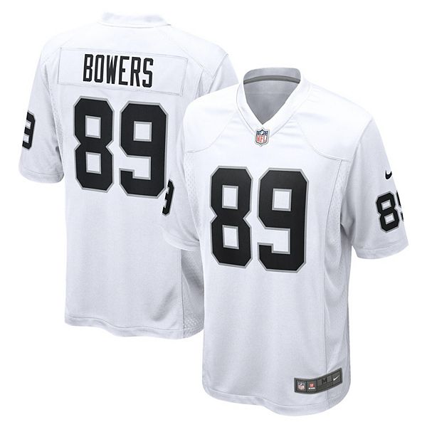 

Мужская белая игровая футболка Brock Bowers Las Vegas Raiders Nike