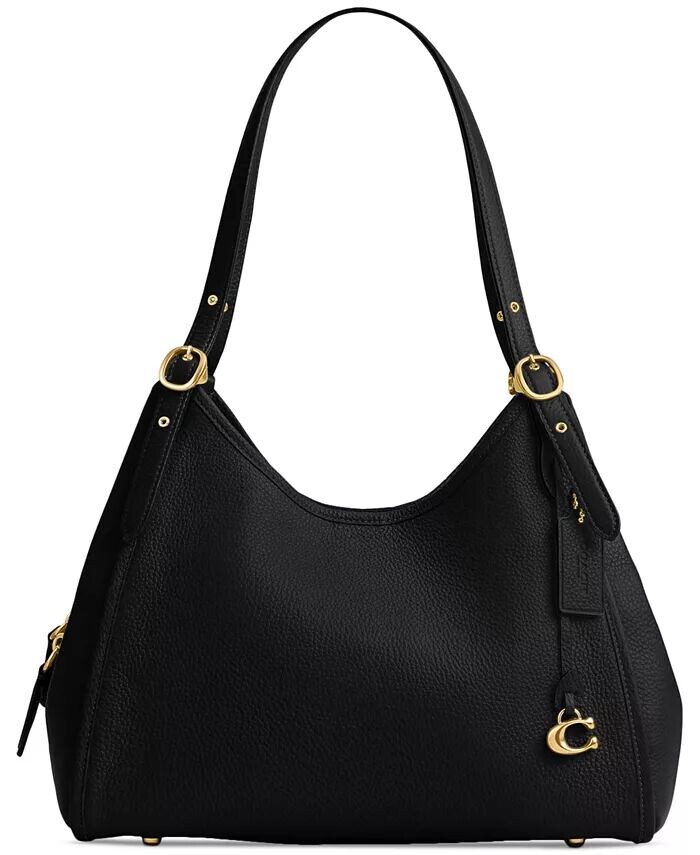 

Сумка через плечо из натуральной кожи Bella среднего размера COACH, черный