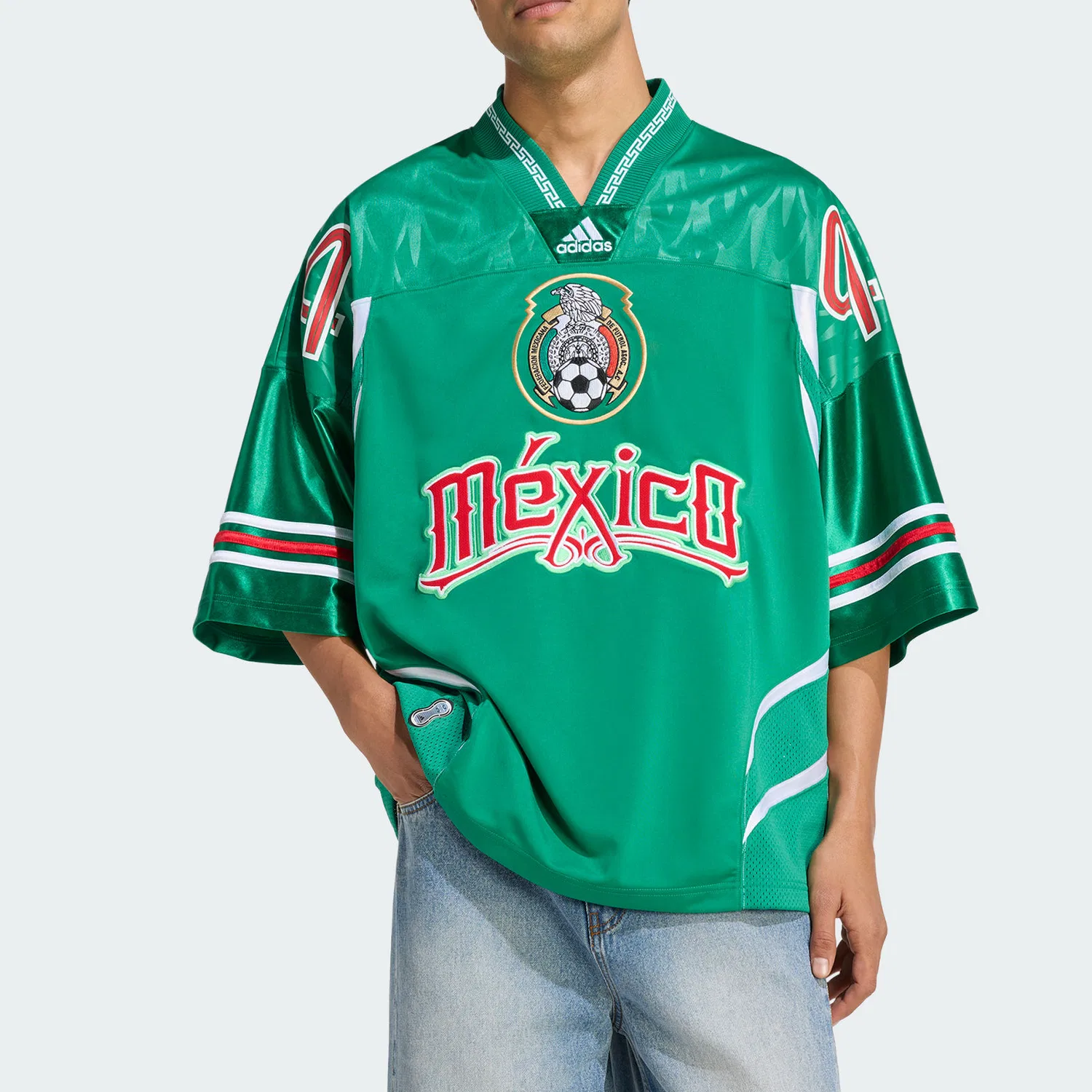 Футболка Bringback Remixed Mexico Adidas, Green — фото 4