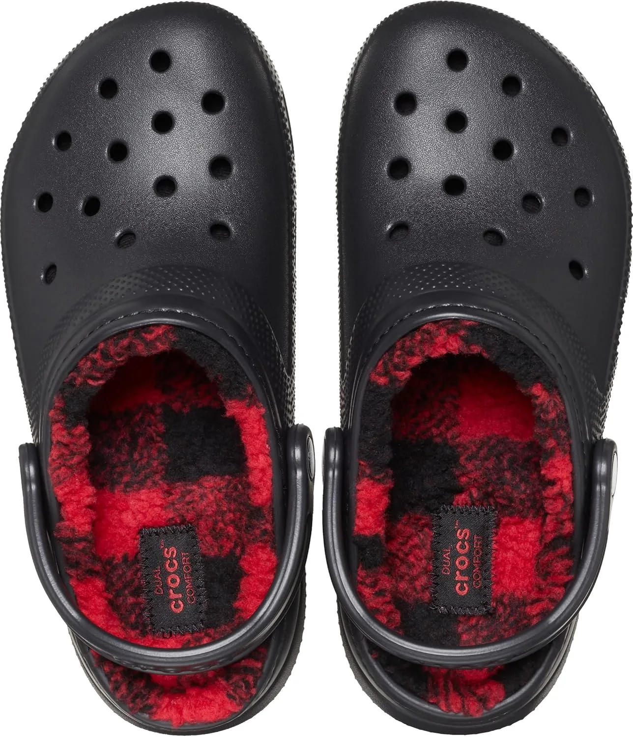 Сабо Crocs Classic Lined, черный/красный — фото 2