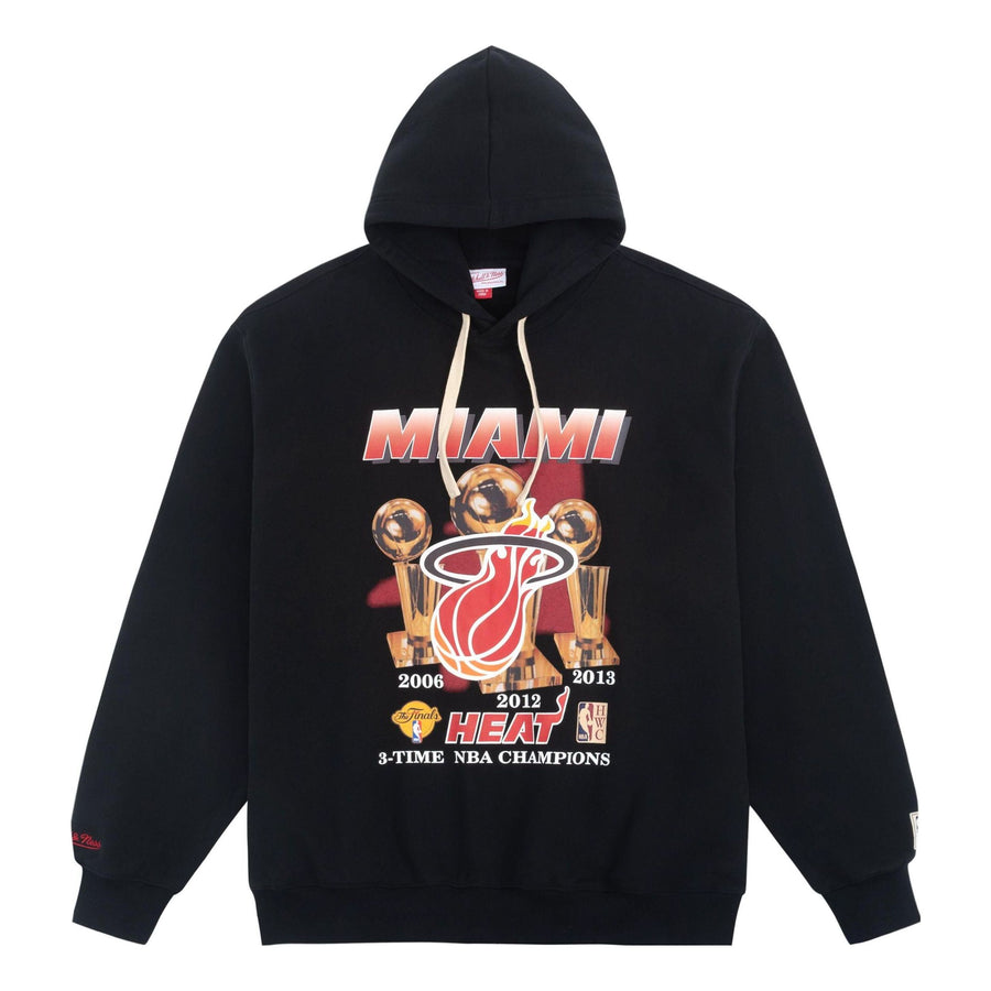 

Худи Mitchell & Ness x NBA Miami Heat 3 Times Champion Hoodie 'Black', черный