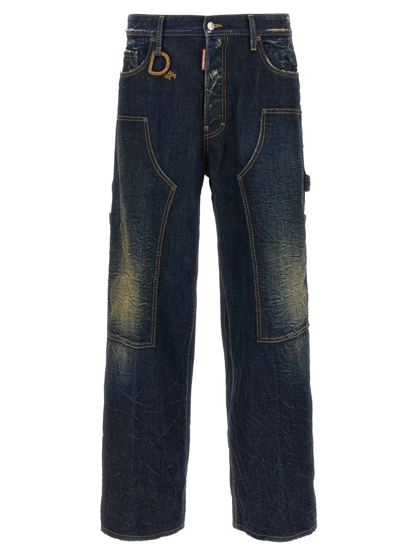 

Свободные плотницкие джинсы Carpenter Dsquared2, синий