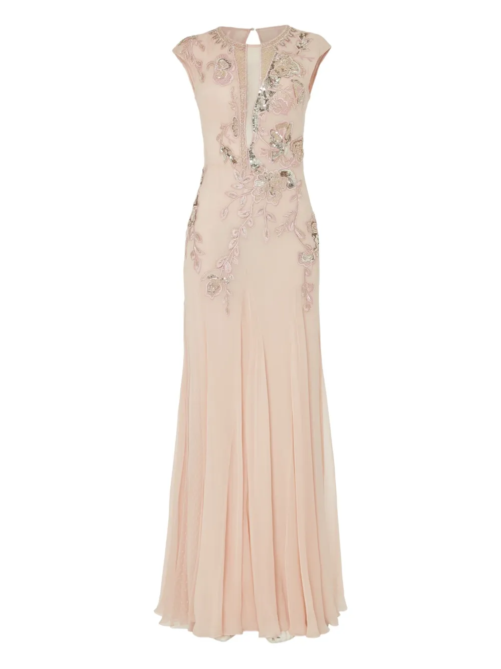 

Шелковое платье Lilly с цветочным декором Temperley London, розовый