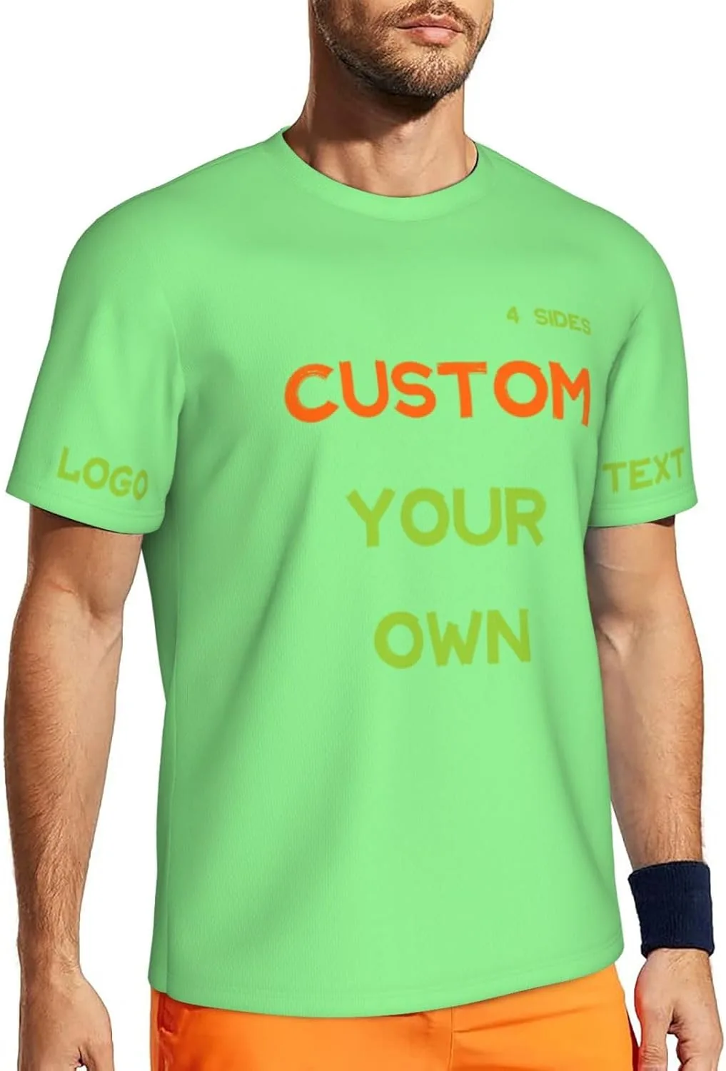 Футболка Custom с принтом на 4 сторонах для мужчин — фото 2