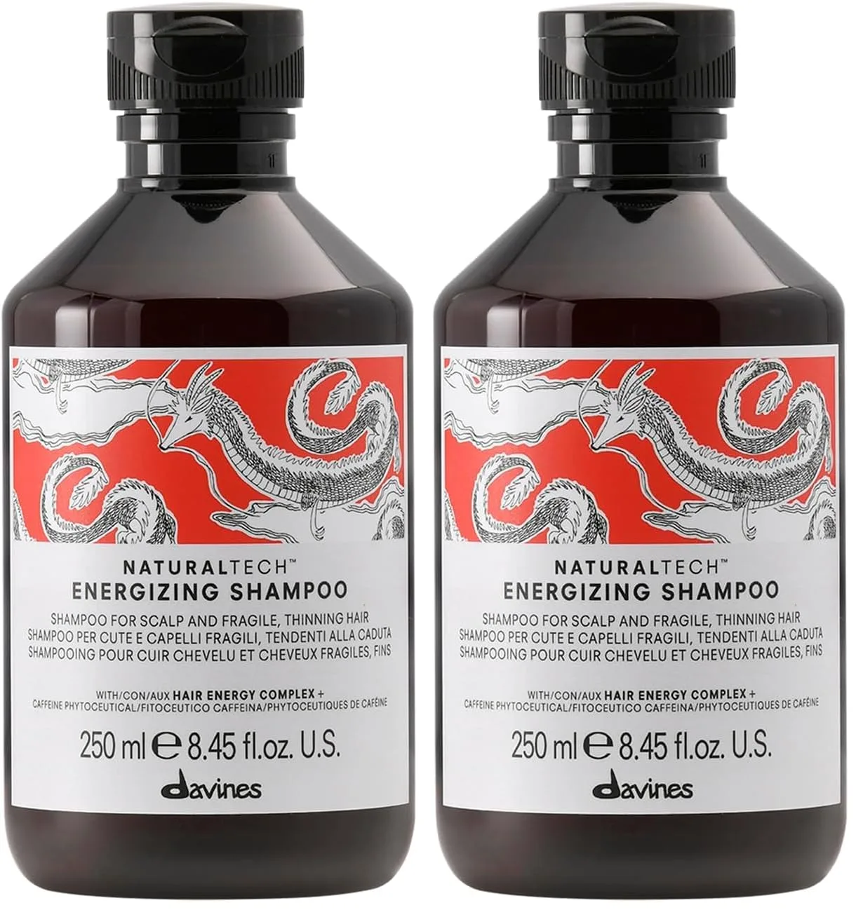 Шампунь Davines Naturaltech ENERGIZING: мягкое очищение и защита для ломких или тонких волос, оживляет и заряжает энергией кожу головы. 250 мл (.)