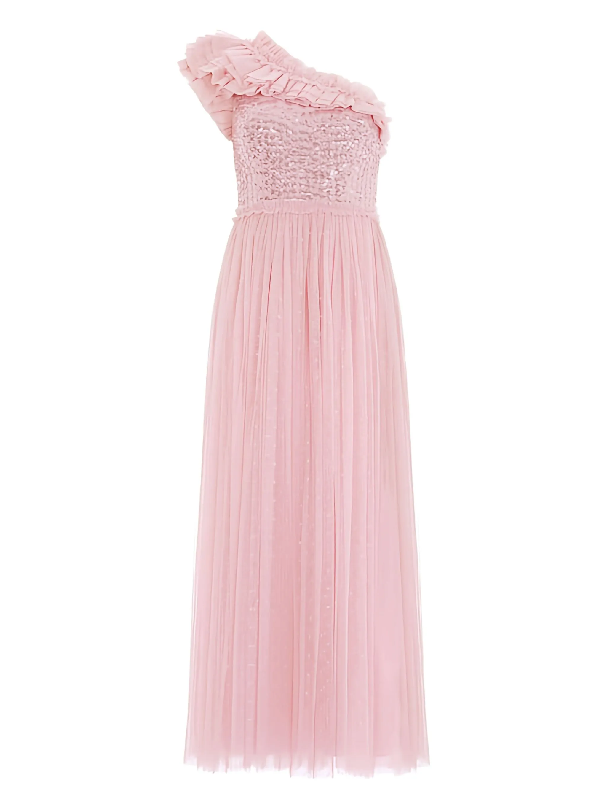 

Платье Raindrop с оборками и пайетками Needle & Thread, розовый