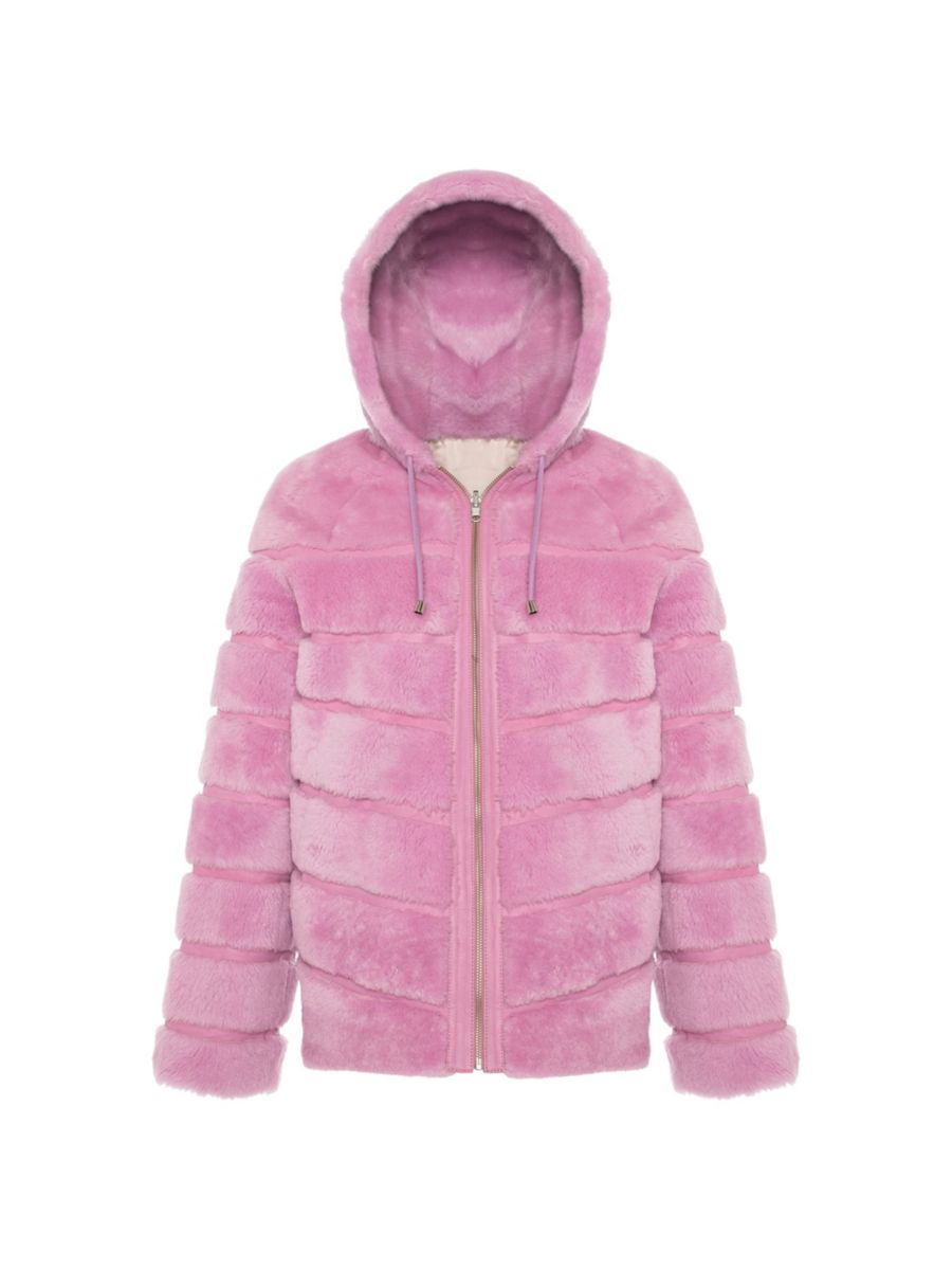 

Двусторонняя куртка из овчины с капюшоном Made For Generations WOLFIE FURS, розовый