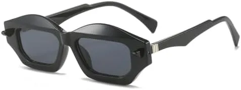 

Солнцезащитные очки 2026 года, розовые, угловатые, в тонкой оправе, для мужчин и женщин, винтажные, неправильной формы, ретро, ​​модные, двухцветные MTZJH, C1