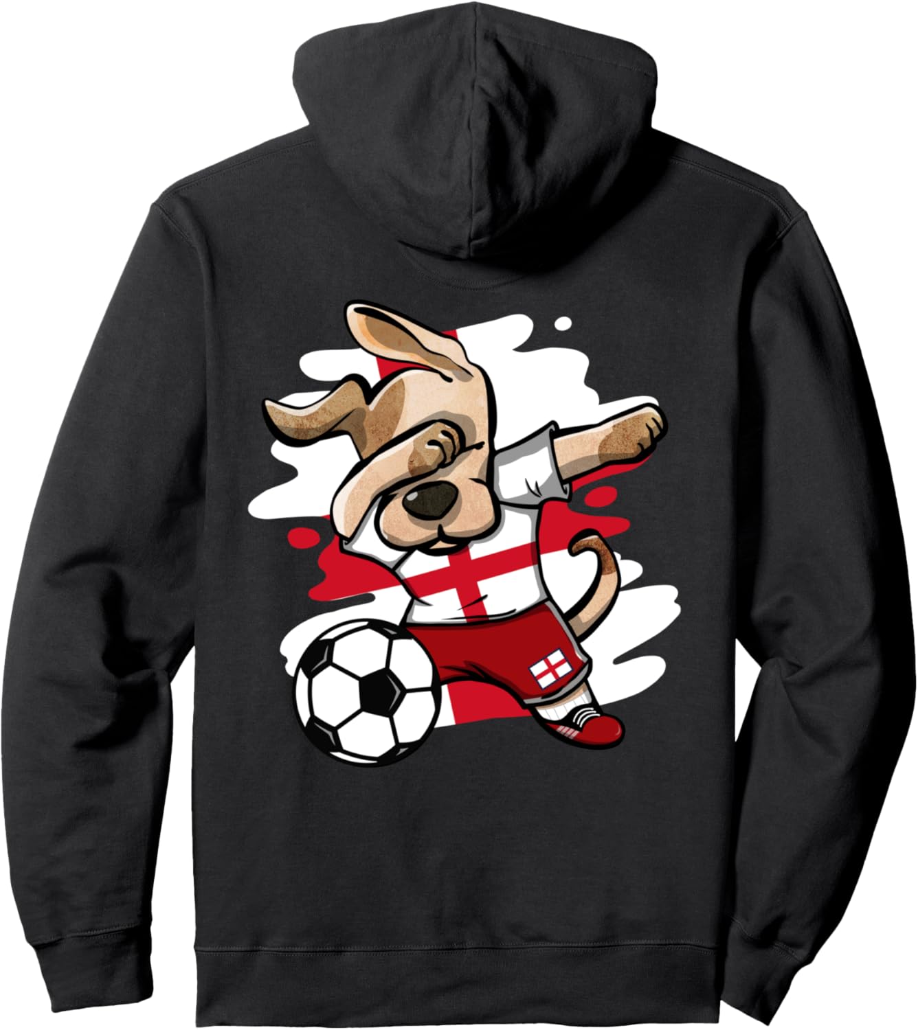 

Милый танцующий щенок, представитель футбольной команды - британский флаг, Англия, футбол, спортивная толстовка Teeisle England Football, черный