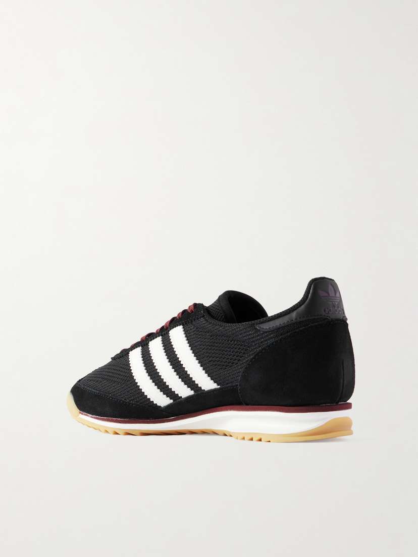 Кроссовки Sl 72 og из замши и сетчатой кожи с отделкой Adidas Originals, черный — фото 3