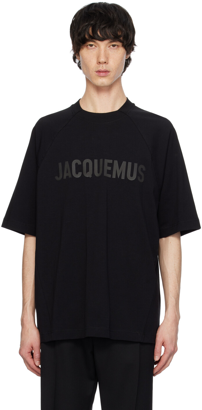 

Черная футболка Les Classiques 'Le t-shirt Typo' Jacquemus, цвет Black