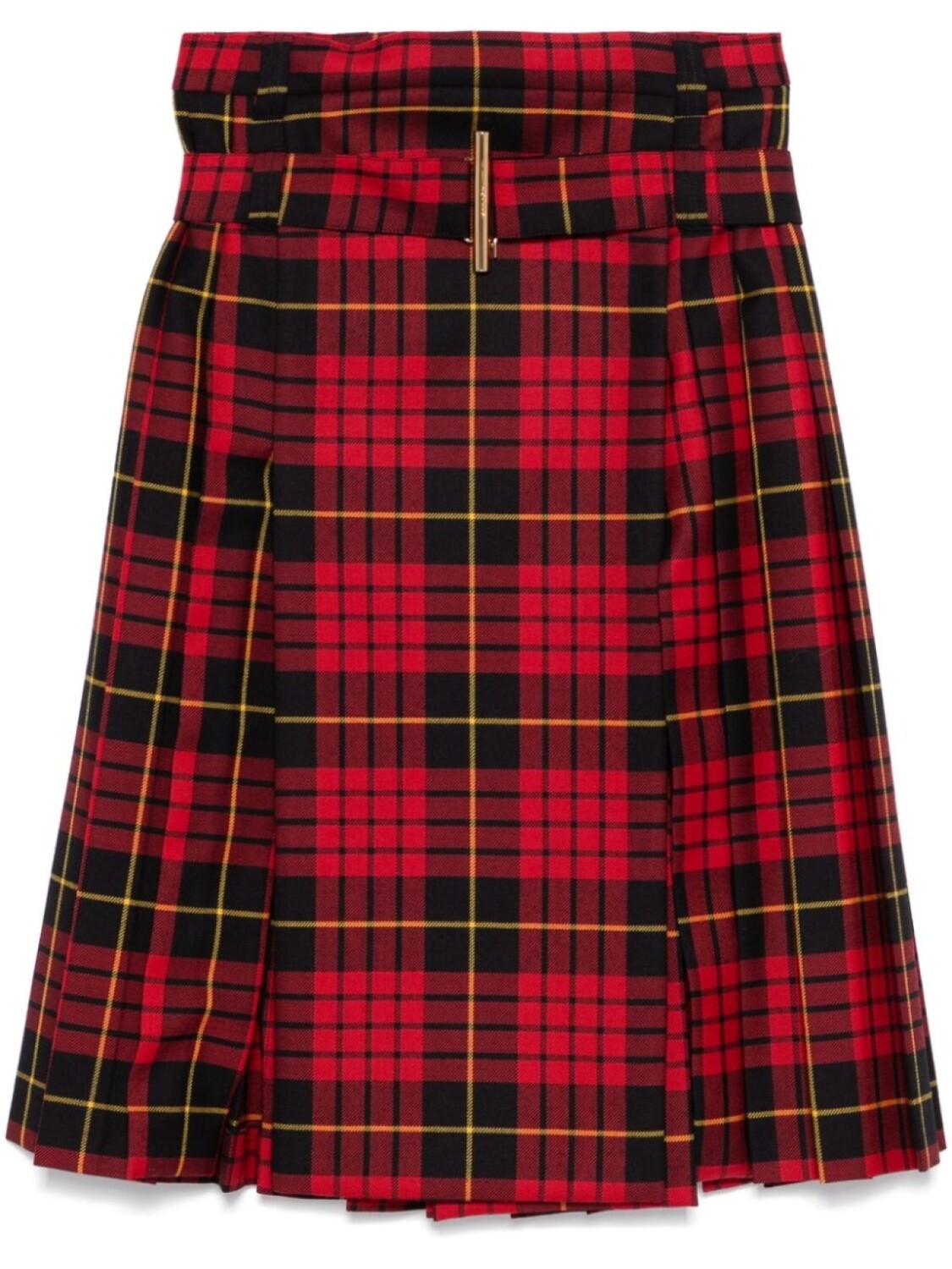 Alexander McQueen юбка миди в клетку тартан, красный