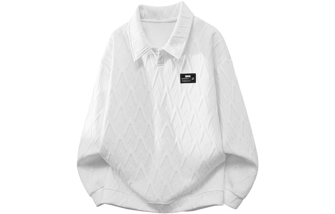 

Свитшот Unisex Lapel Moderate Regular ZIAREL, белый