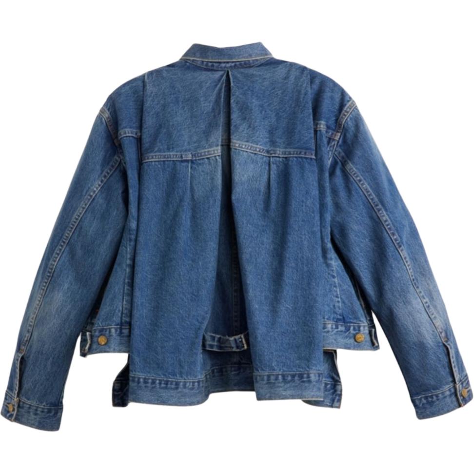 Levis Джинсовая куртка Levi's X Sacai 'Средняя потертость', Blue — фото 3