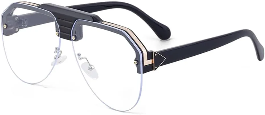 

Ретро солнцезащитные очки без оправы для мужчин, овальные солнцезащитные очки в стиле панк для мужчин, без оправы, большие солнцезащитные очки LXLHWN, C2 Gold White