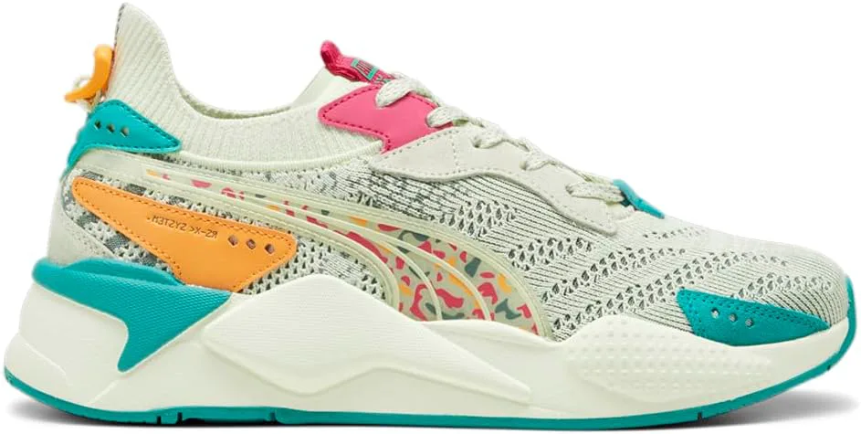 Мужские кроссовки PUMA RS-XK с графическим принтом и шнуровкой - зеленые, зеленый