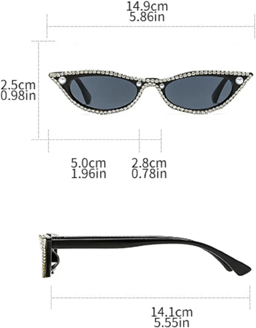 

Женские солнцезащитные очки Melrose Bling Fashion со стразами, сексуальные, сверкающие кристаллами, модные, в стиле ретро, ​​«кошачий глаз», для вечеринок, Black