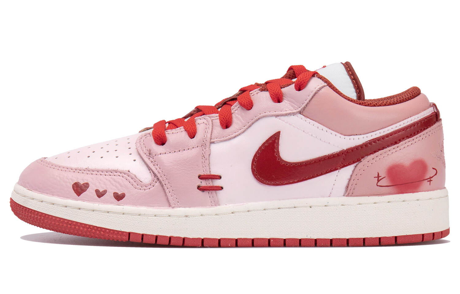 

Кроссовки Air Jordan 1 Vintage Basketball Shoes Women's Low-top Pink/Red, розовый
