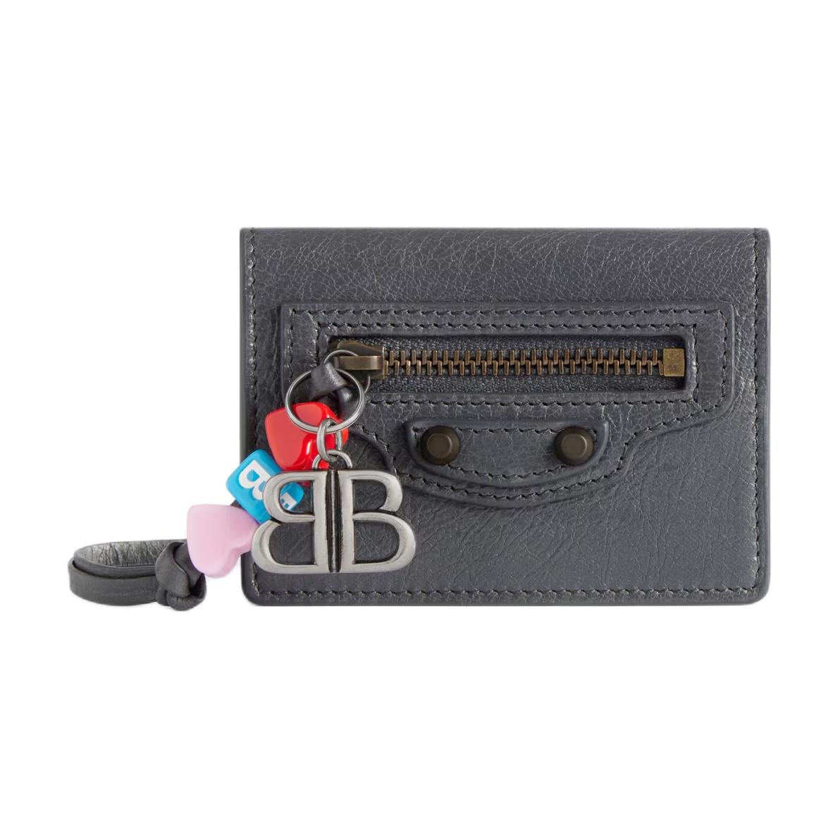 

Balenciaga Миниатюрный женский кошелек из ягненка в вулканическом оттенке