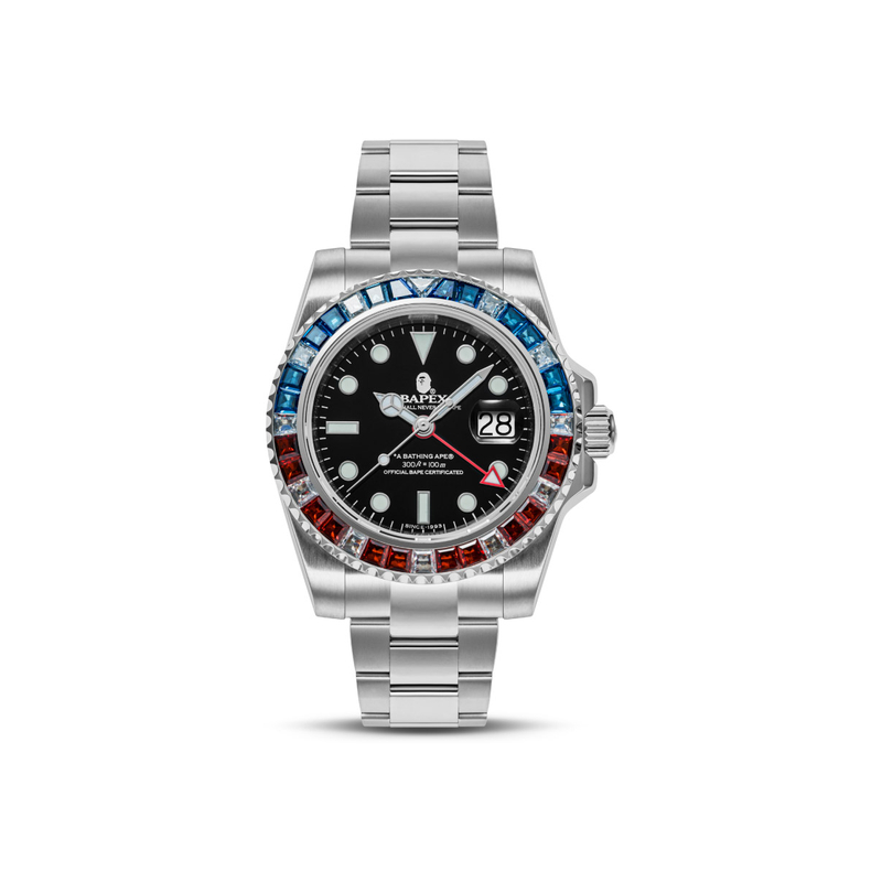 

A BATHING APE Часы Type 2 Bapex Crystal Stone 55mm, Blue BLP