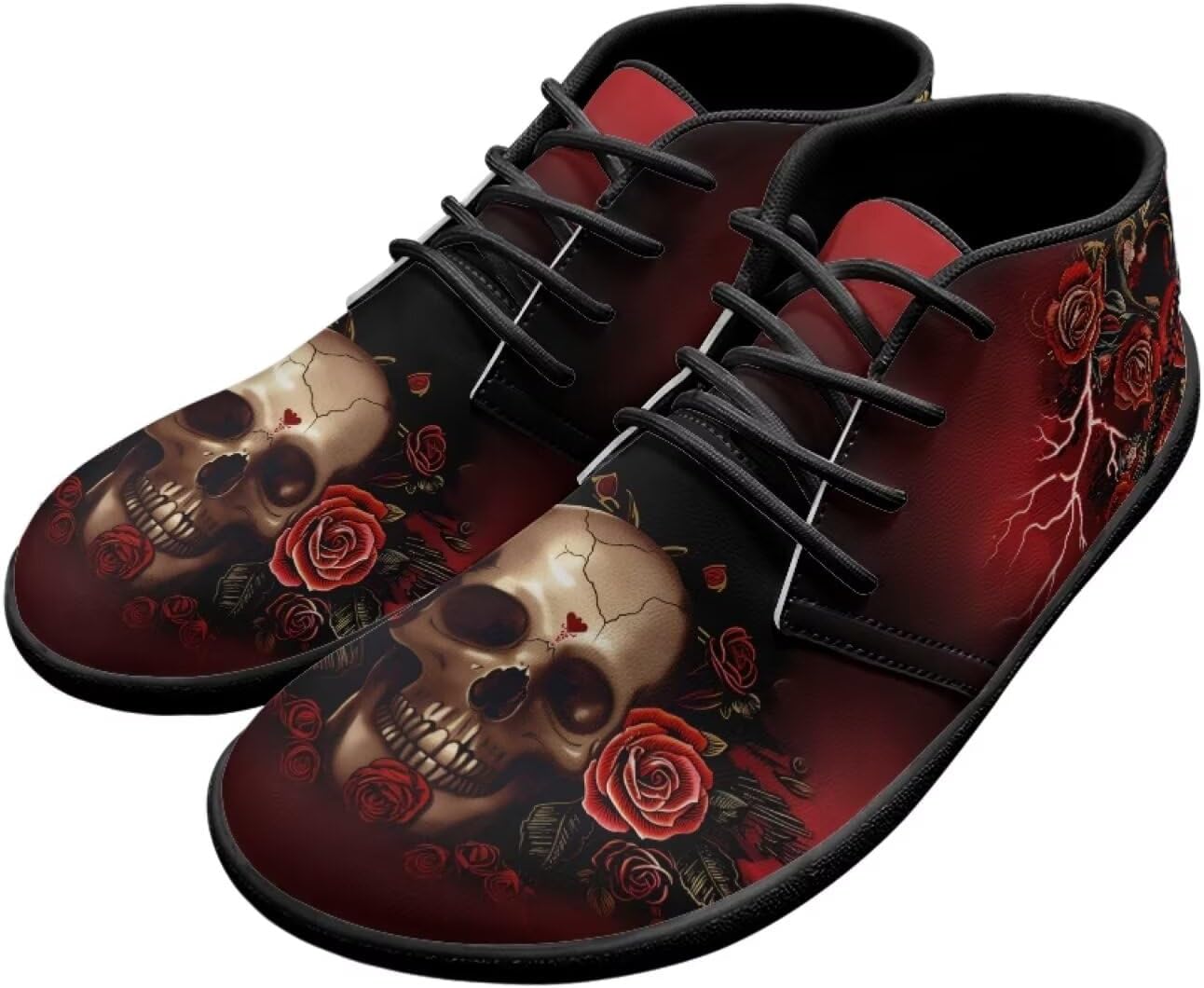 

Мужские низкие кроссовки для ходьбы из искусственной кожи, спортивные кроссовки, повседневные деловые кроссовки Ecaestolph, красный