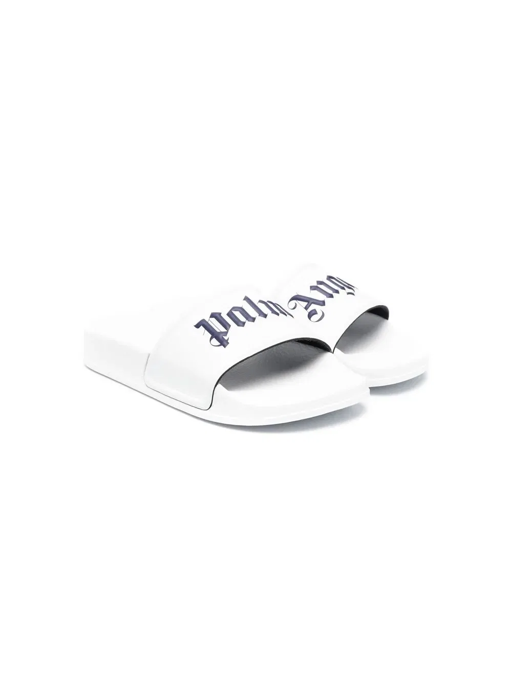 Шлепанцы с открытым носком и логотипом Palm Angels Kids, белый