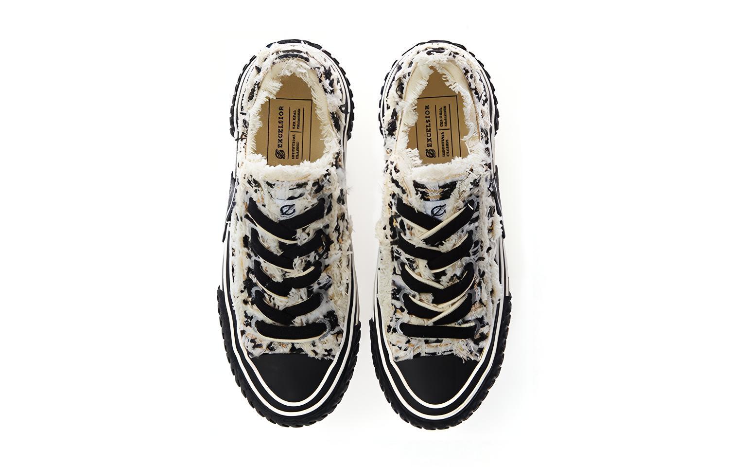 Вьеннетта Твид Кроссовки Unisex Low Top Белый/Золотой Эксельсиор, Блэк Шугар — фото 4