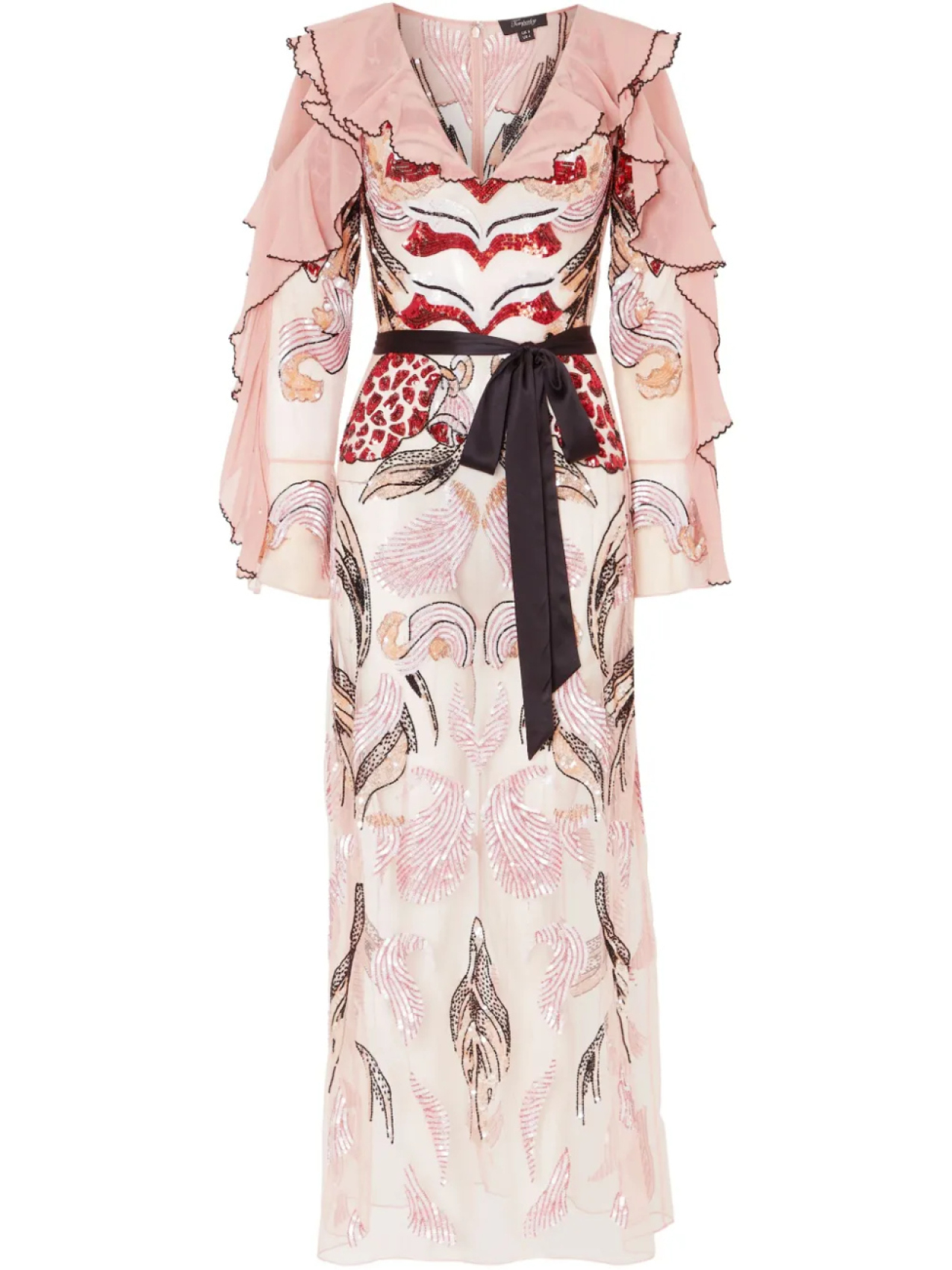 

Платье макси Amaya Temperley London, розовый