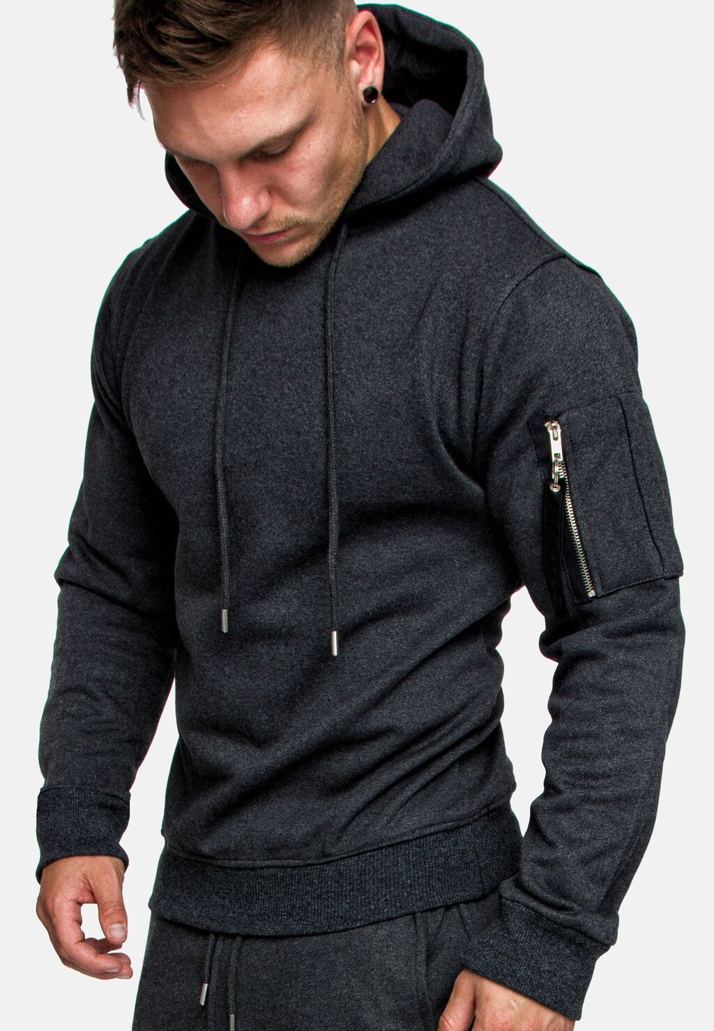 

Толстовка с капюшоном BEQUEMER CASUAL Humy, темно-серый