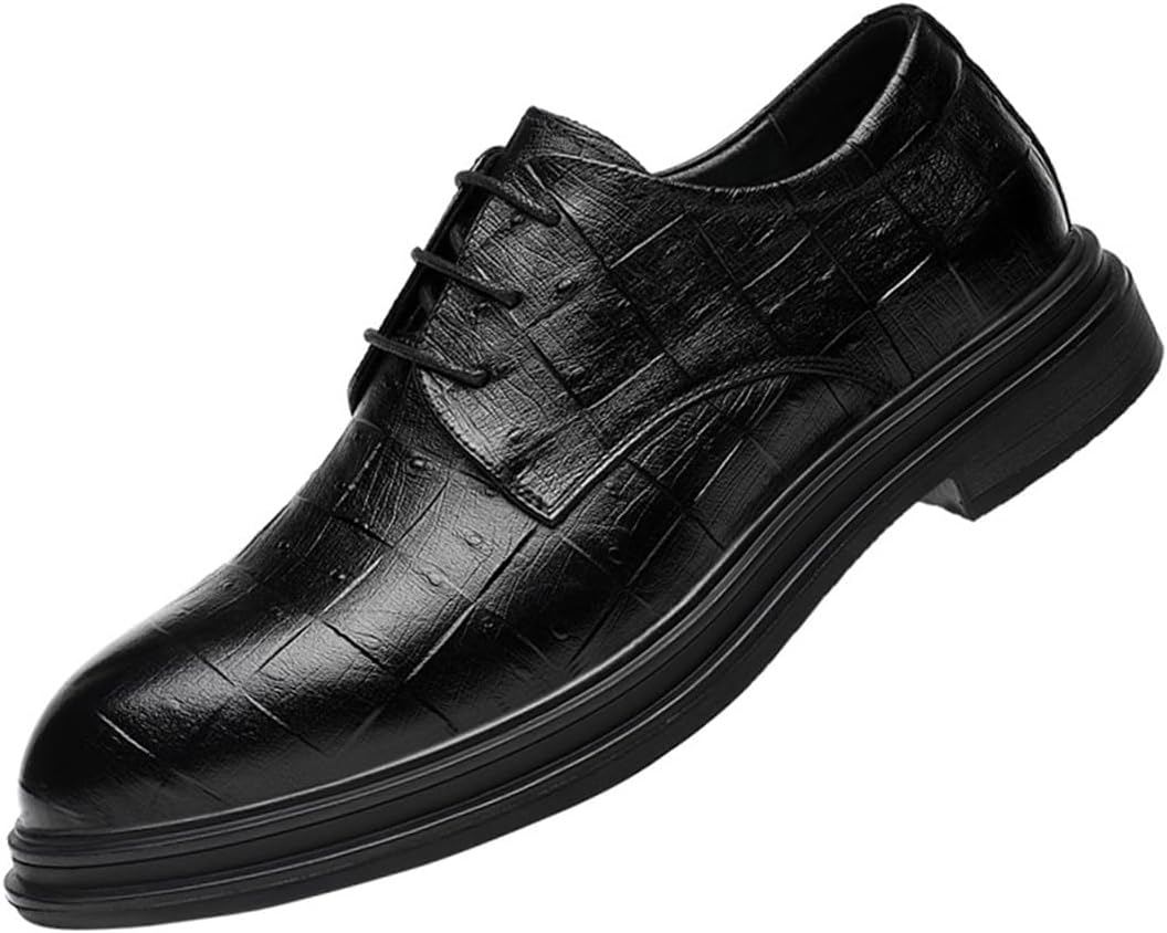 

Мужские обувь-туфли YGCEEIA с каблуком, повседневные кроссовки Oxford, легкие шнурованные прогулочные туфли, повышающие рост, деловая обувь, 2.35 Inchs(6cm)