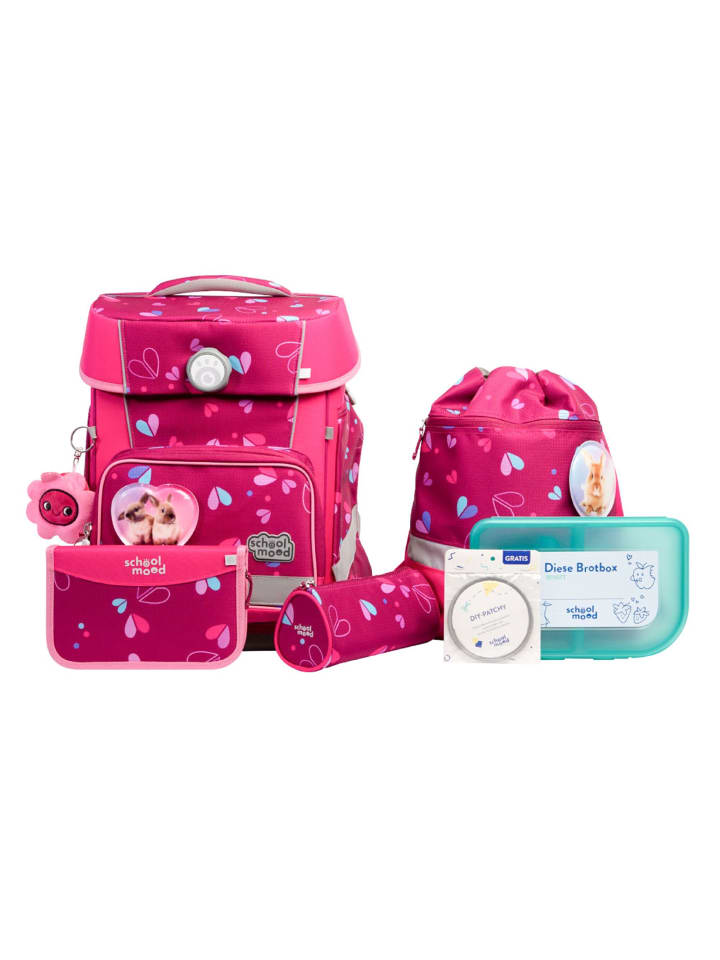 

SCHOOL-MOOD Школьный рюкзак Champion Maxx Pro Mila, 7 предметов, с рисунком в виде зайчика