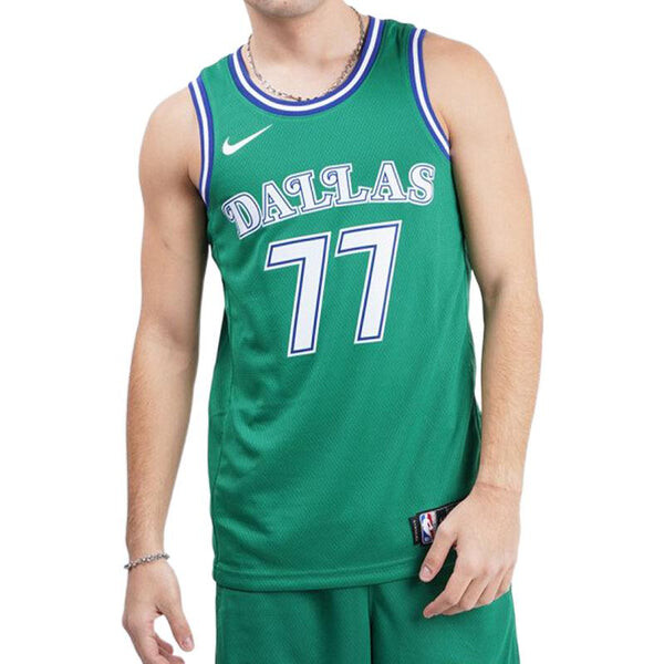 Майка Nike NBA SW20 Dallas Mavericks 77 Luka Doncic Classic Edition Swingman Jersey Green, зеленый — фото 3