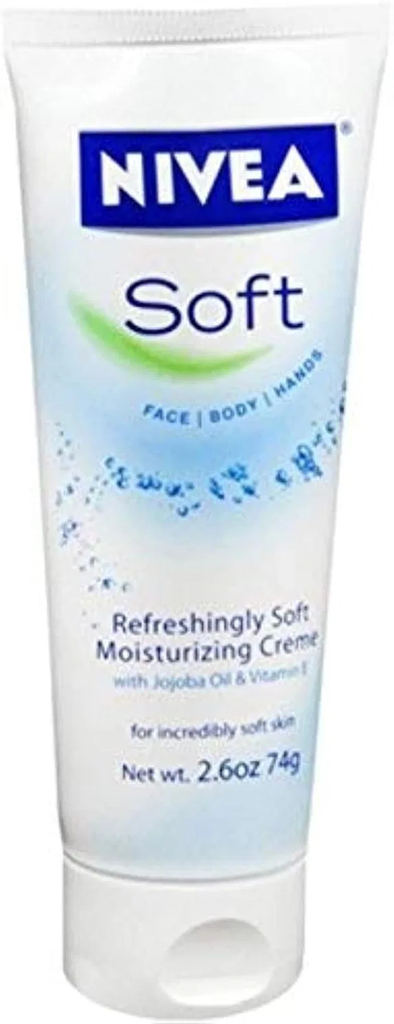 Крем для тела NIVEA Soft Moisturizing Creme с маслом жожоба и витамином E, 2.6 унции, 9 шт