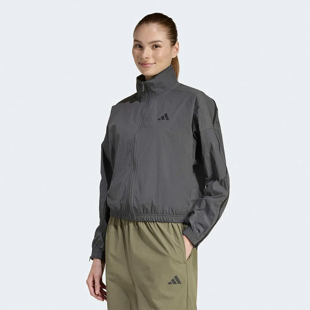 Женская спортивная куртка Adidas City Tech Woven Zip Track Top серая