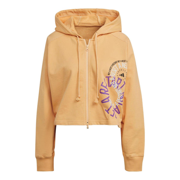 

Толстовка by stella mccartney cropped hoodie Adidas, оранжевый