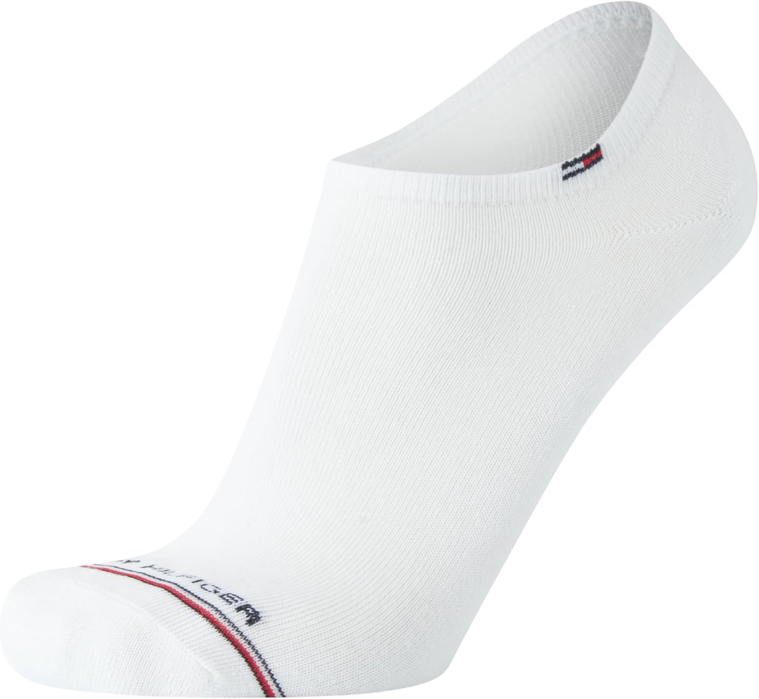 Мужские носки Tommy Hilfiger No Show Socks - 10 пар носков из хлопковой смеси для мужчин - ультракороткие подкладки для лоферов и кроссовок, White Stripe (12Pk) — фото 4