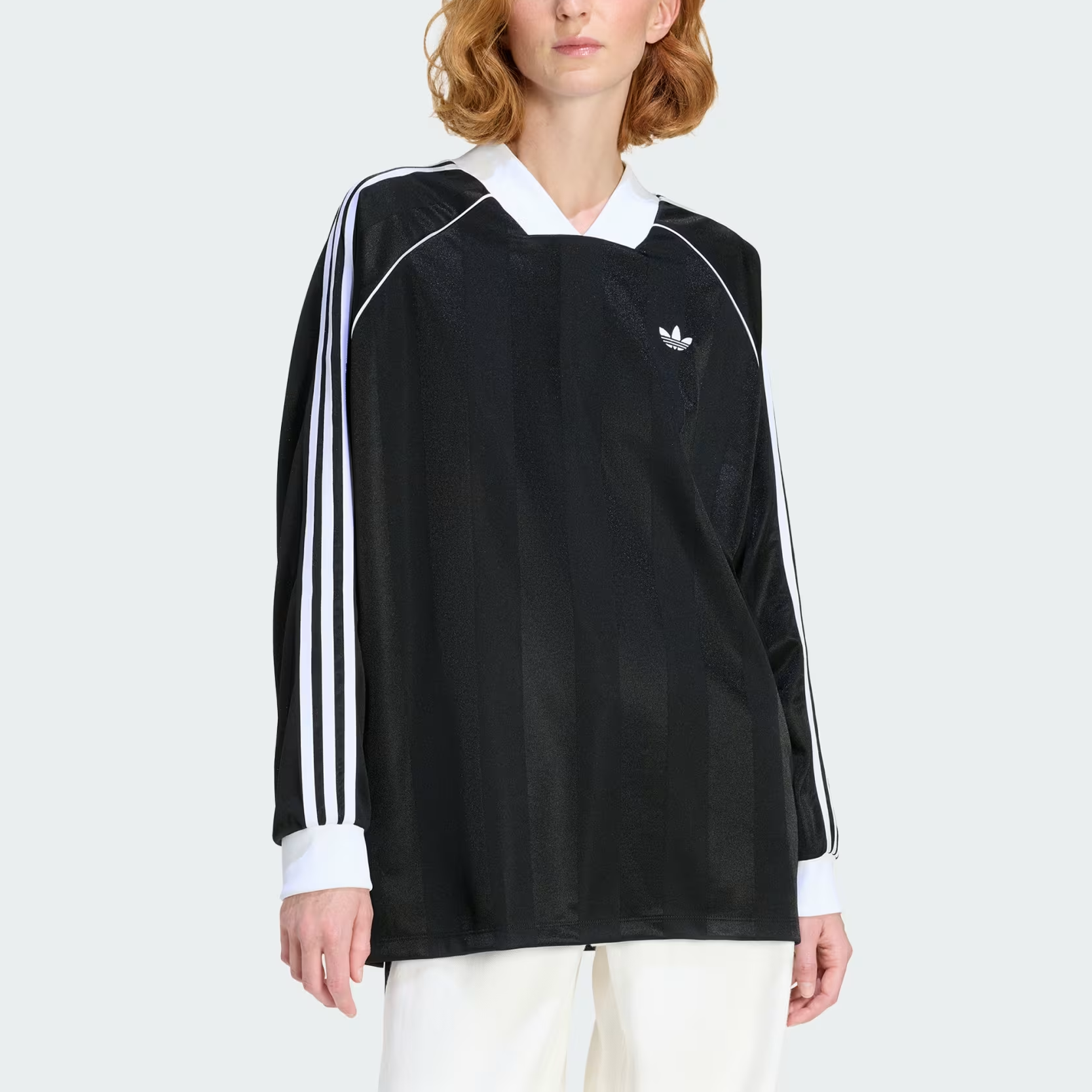Футболка 3 Stripes для женщин Adidas Originals, черный — фото 2
