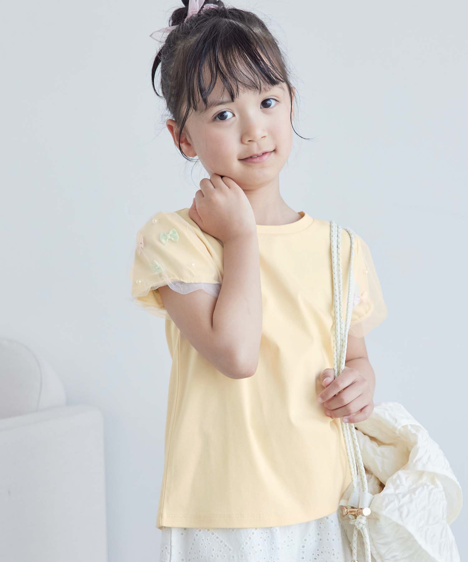 Футболка с рукавом-лентой ROPE' PICNIC KIDS, Cream (83)