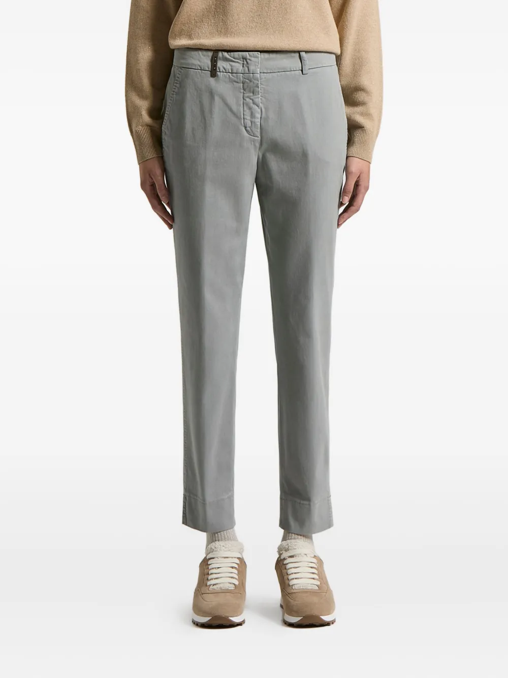 

Брюки с поясными шлевками Peserico, серый