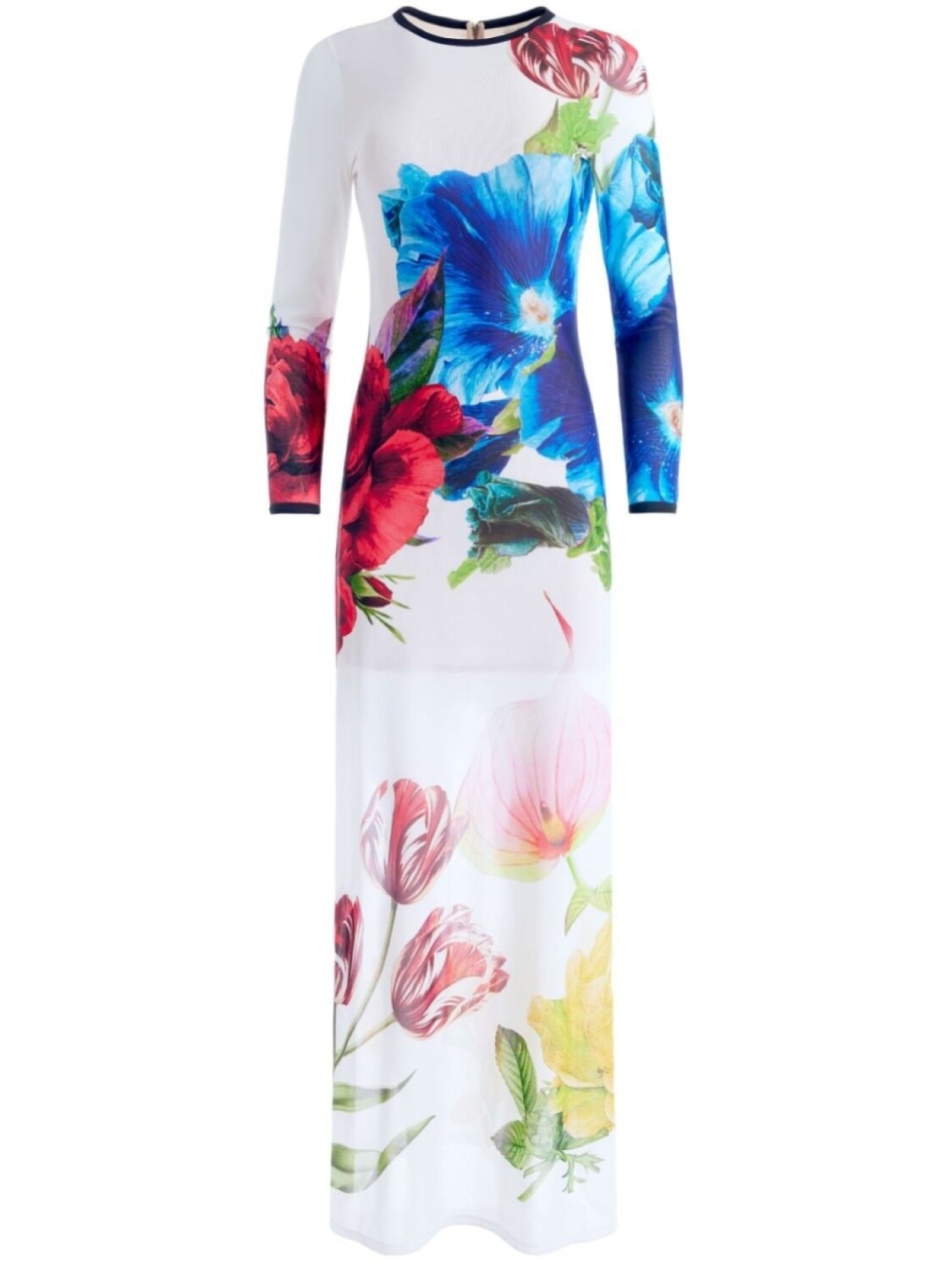 

alice + olivia платье макси Delora с цветочным принтом, белый