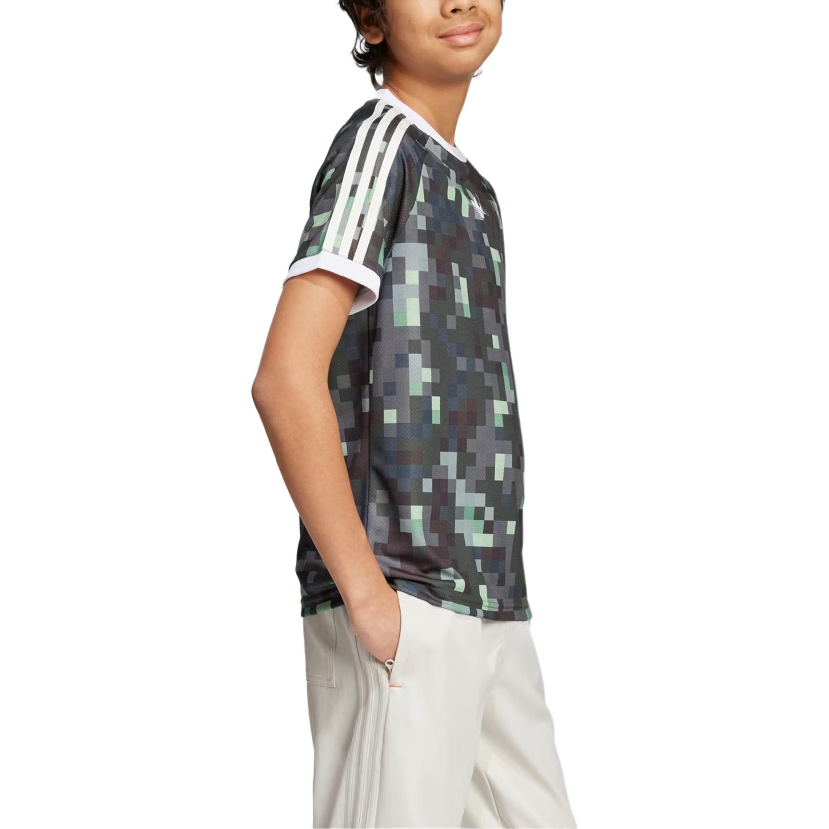 Adidas Originals Футболка с принтом Minecraft Silver Pebble/Magic Lime/Tribal Green/Legend Ivy Kids' — фото 3