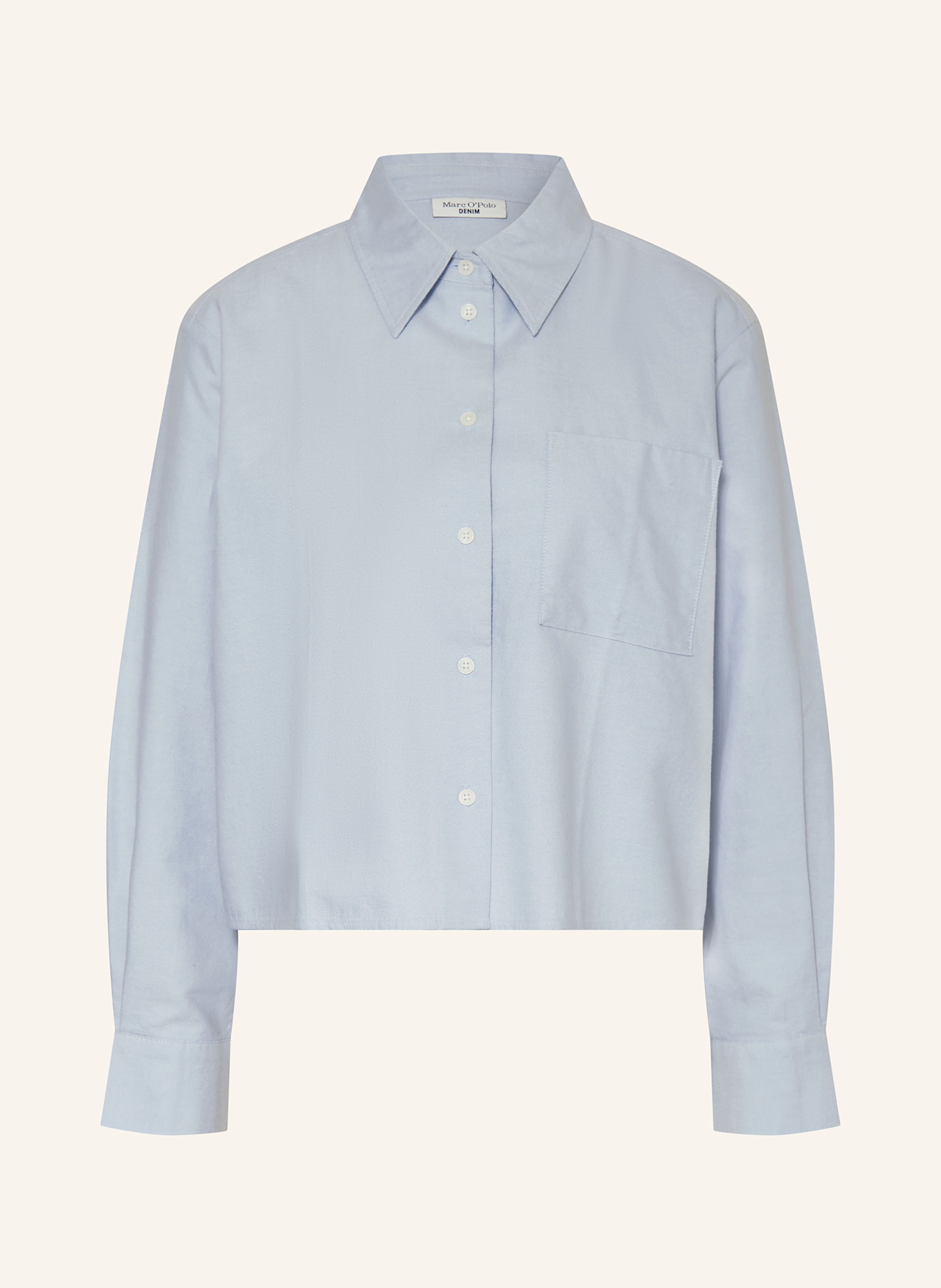 

Укороченная блузка-рубашка Marc O'Polo Denim, голубой