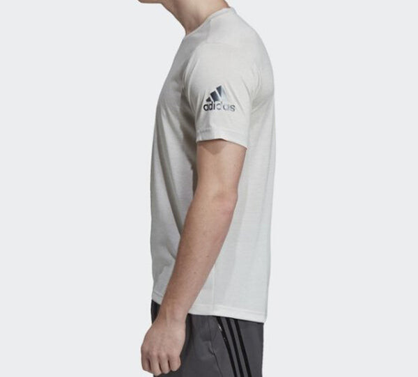 Футболка adidas FreeLift gradi Training Sports Short Sleeve Gray White, белый — фото 3