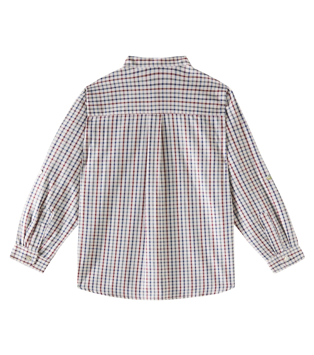 Клетчатая хлопковая рубашка Mateo La Coqueta, Burgundy Check — фото 3