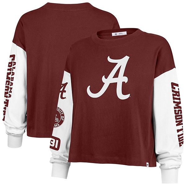 

Женская футболка с длинным рукавом '47 Crimson Alabama Crimson Tide Sydney 47 Brand