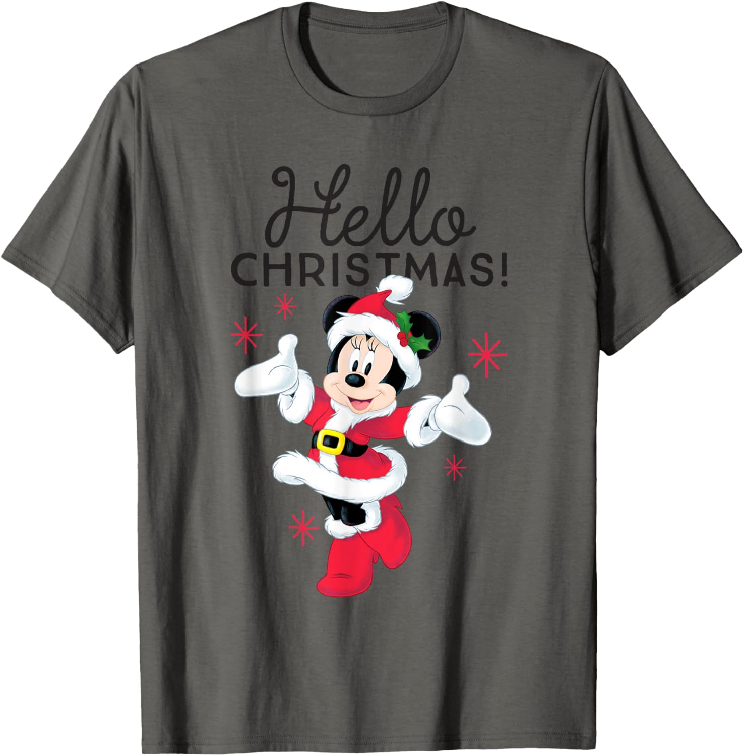 

Футболка Disney Санта Минни Маус «Привет, Рождество!», асфальтово-серый